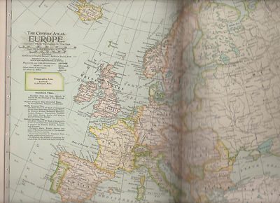 The Century Atlas Europe 1897 額装地図 Europe Century Atlas 1897 Antique Map #73 11 3/4 x 16 | eBay