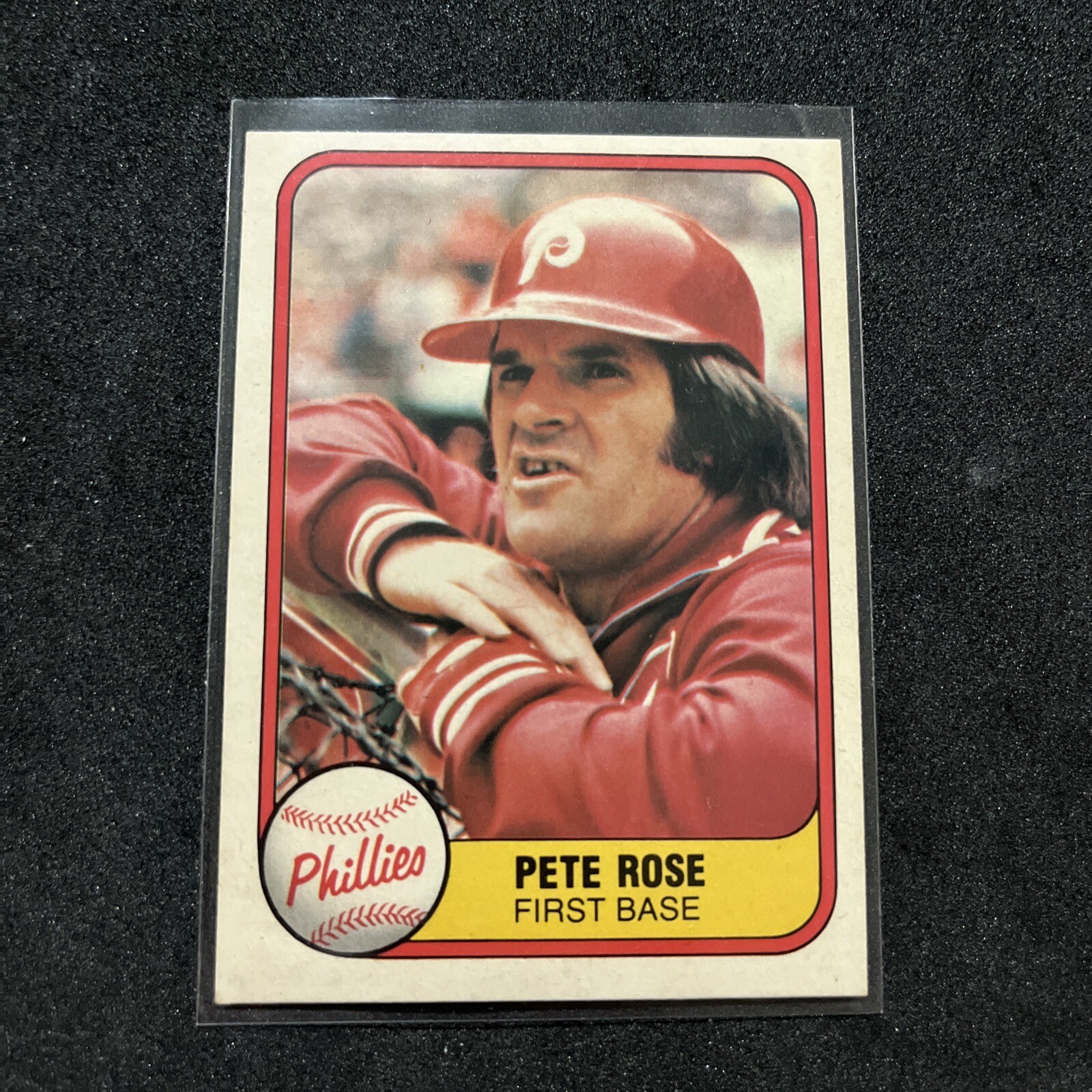 Pete Rose 1981 Fleer Baseball Card Philadelphia Phillies