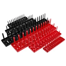6pcs Socket Organizer Tray Rack Storage Holder Tool Metric SAE 1/4" 3/8" 1/2"