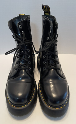 DR. MARTENS JADON PLATFORM BOOTS BLACK LEATHER MEN'S SZ 9