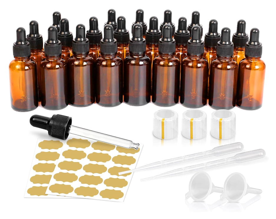 Tincture Bottles with Dropper, 22 Pack 1oz Glass Dropper Bottle with Eye Dropper