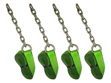 2" Tie Down Strap with Chain 16 FT for 8 Point Kit Auto Hauler - Pack of Four