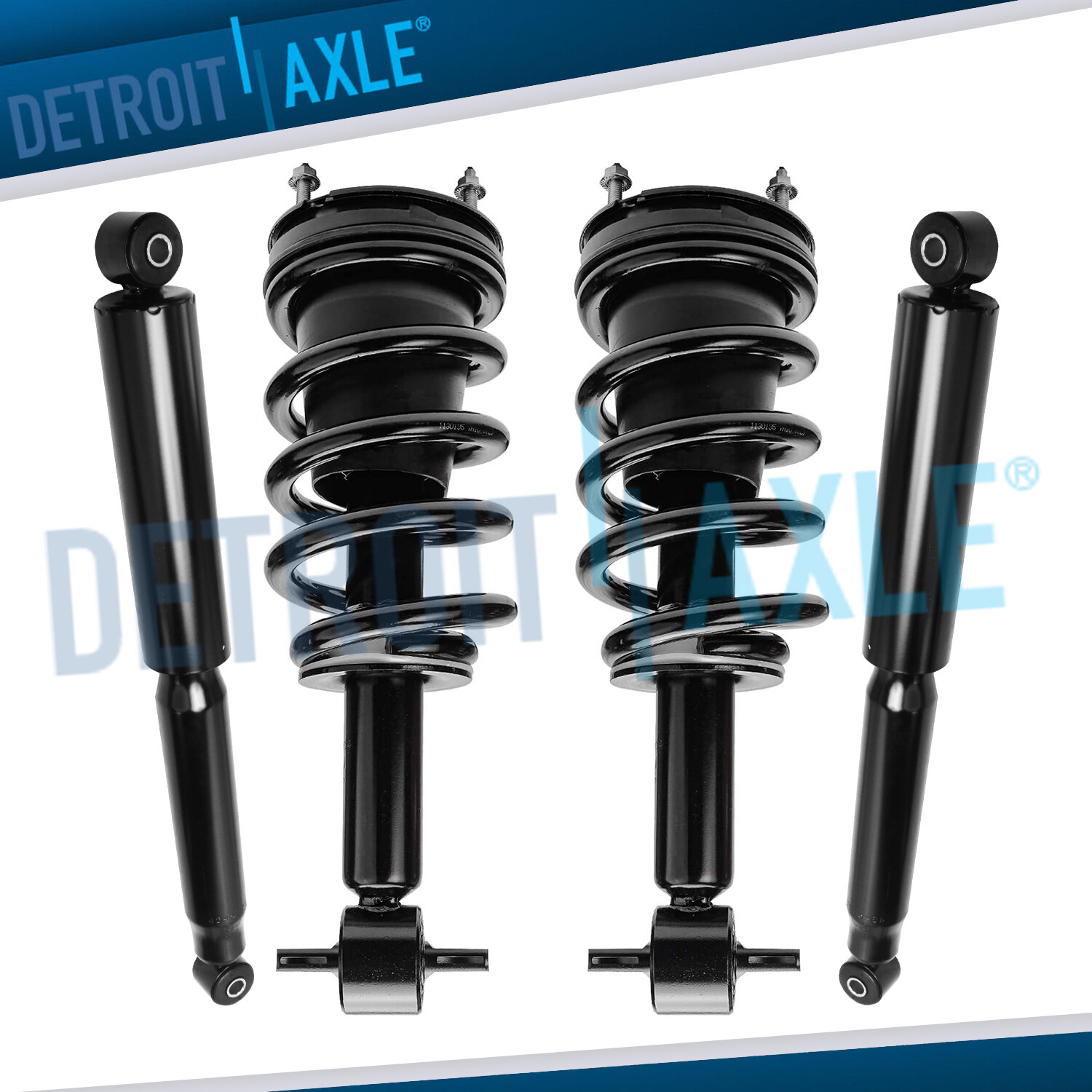 センターバレーDetroit Axle Front Struts Coil Springs Rear Shock Absorbers Replacement for Tahoe