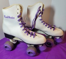 Vintage Rink Master SENECA 7040 Roller Skates Womens sz 8 White  Purple 1990's