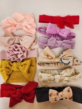 Set Of 11 Baby Girl Head Band Bows Headband