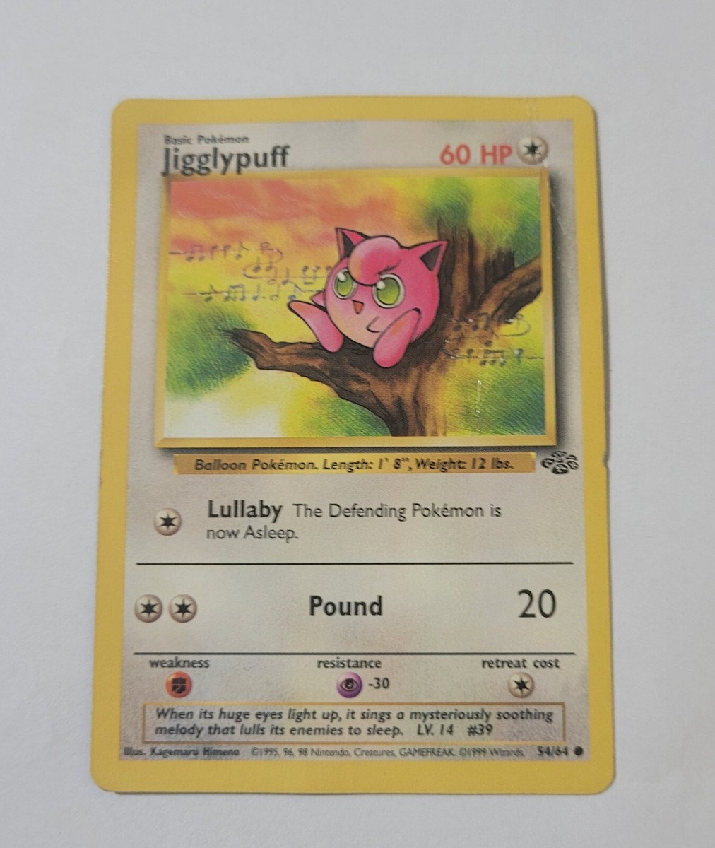 1995 jigglypuff pokemon card value Jigglypuff 1995, 96, 98 nintendo, creatures, GAMEFREAK. 1999 wizards