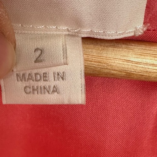 J. Crew Women's Coral Pink Tank Dress with a Ruffle Neckline 100% Silk Size 2 - Picture 5 of 11