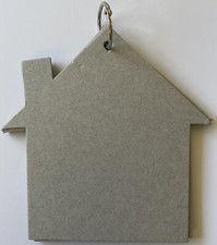 HOUSE CHIPBOARD ALBUM 5-3/4  x 6  5 pages  Crayola  Home  Family  Metal Ring  Memory