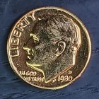 1980 D Gold Plated Roosevelt Dime