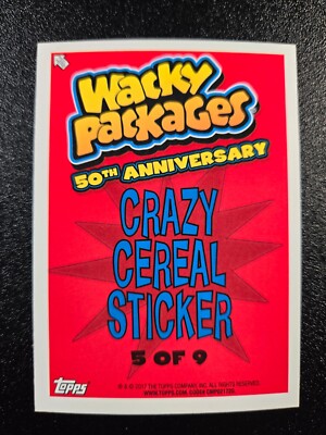 Franken Berry Cereal Spoof Wacky Packages Card | eBay