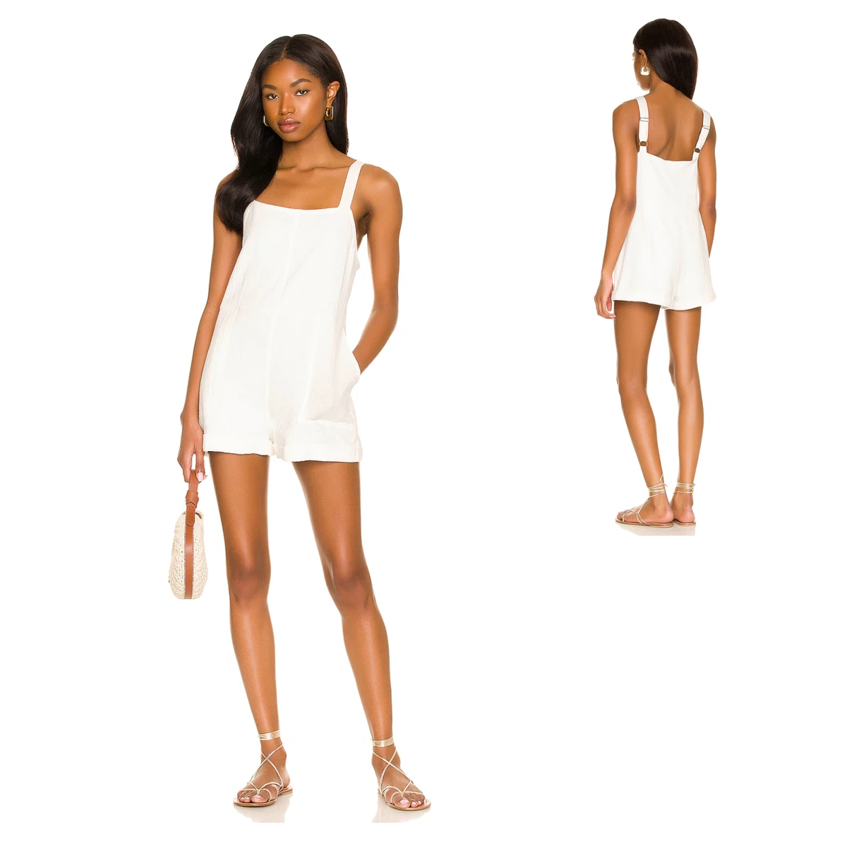 White sales boho playsuit