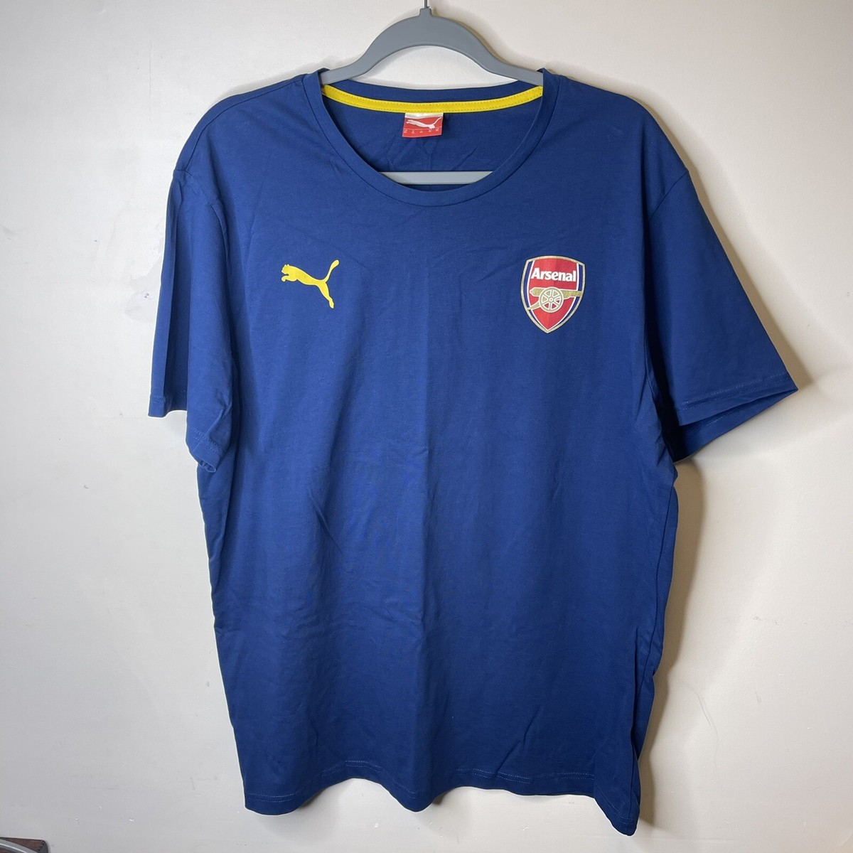 ARSENAL PUMA 746546 BLUE T-SHIRT FOOTBALL SOCCER JERSEY MEN Sz XL