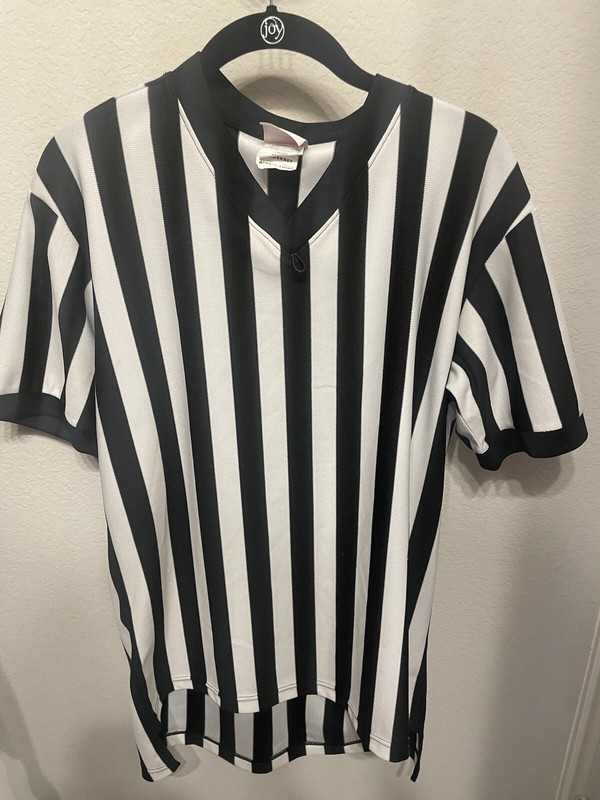 Rawlings Basketball Sports Referee Shirt Mens Black / White Striped - Med