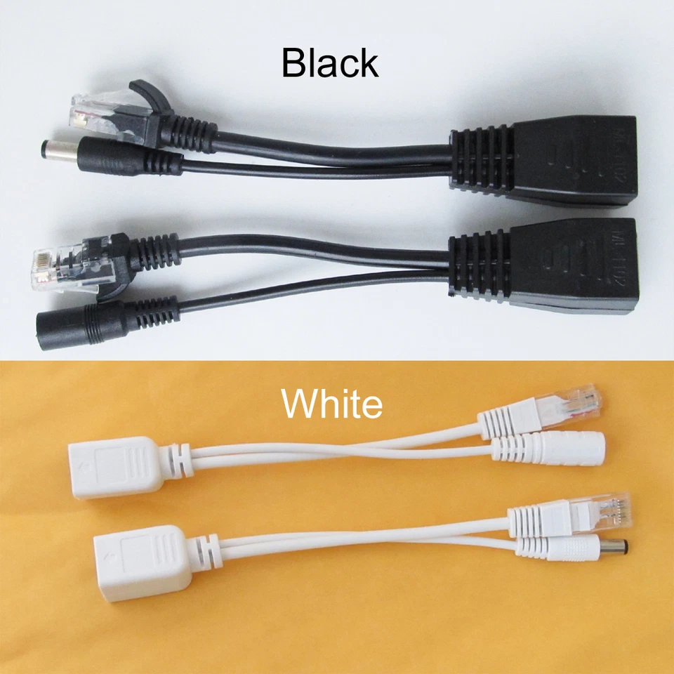 10pairs Power Over Ethernet 30M Passive PoE Separator Adapter Injector+Cable Kit - Image 2 of 4
