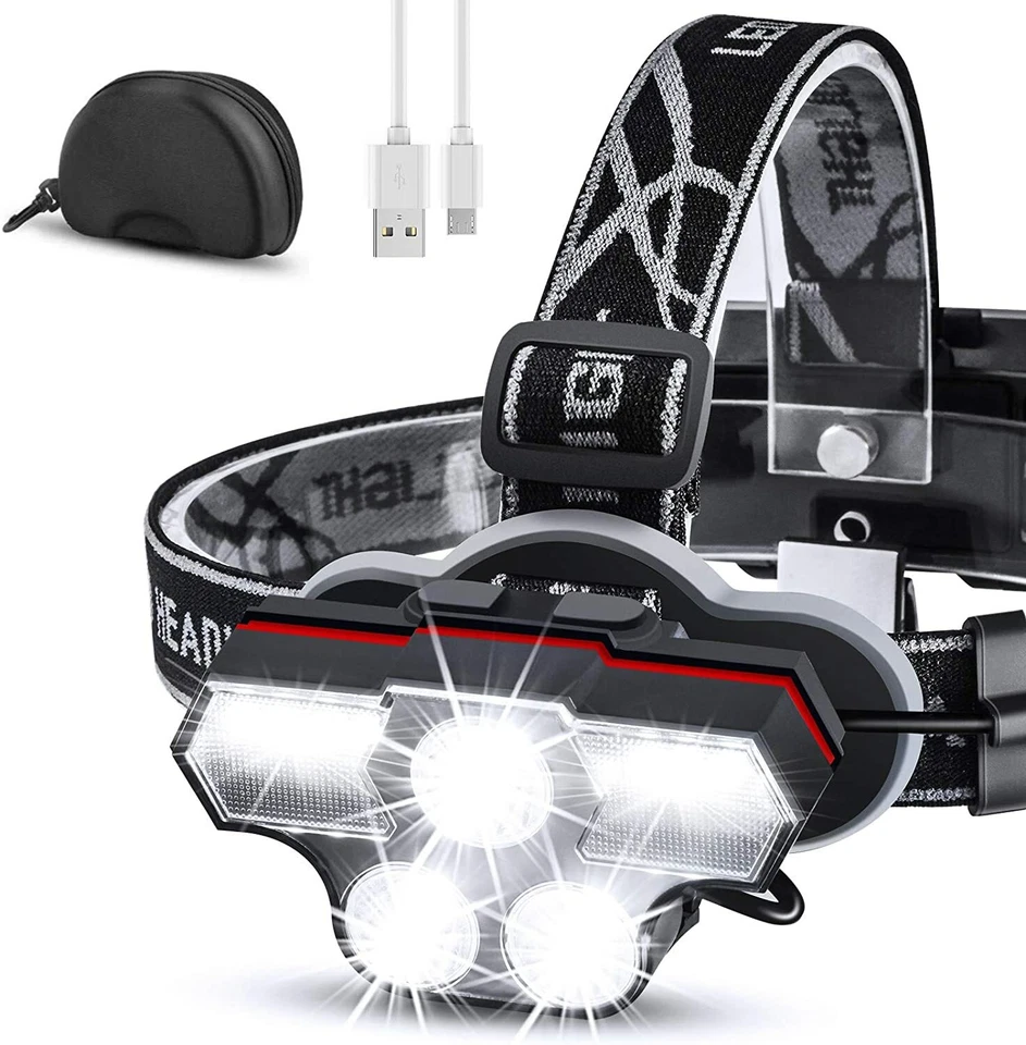 USB Rechargeable LED Head Lamp,27 LED Ultra Bright Head Flashlight and Red Light - Image 2 of 4