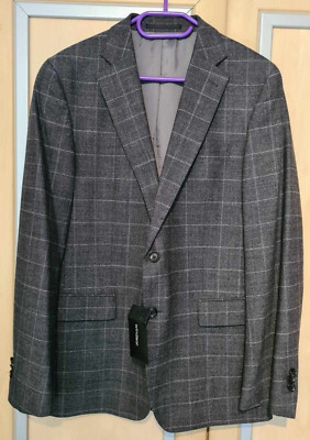 Windsor Sartorial  Tailor WH Suit Herrenanzug  Größe 52,graukariert , 2 Knöpfe Y