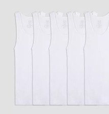    Fruit of the Loom Boys' Tagless Tank Tops, ONLY 4 Pcs, Size X-Large 18-20