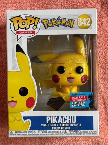 Funko Pop! Pokemon Pikachu Diamond 2021 Fall Convention Exclusive w/ Protector