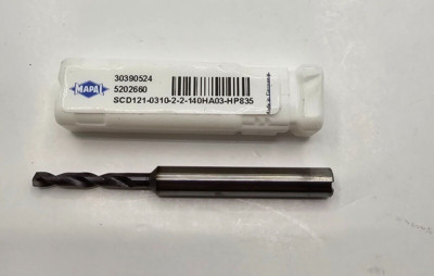 Mapal MEGA-Drill-Inox Solid Carbide Drill 30390524 SCD121-0310-2-2-140HA03-HP835