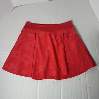 NIKE Women's Dri-FIT Golf Skort Fusion Red w Floral Design DA3098-604 Sz  Small