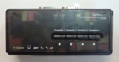 StarTech 4 Port USB KVM Switch Kit with Cables & Audio SV411KUSB - Picture 3 of 10