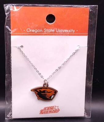 NCAA Licensed Team Pendant Necklaces - Oregon State University Beavers Color