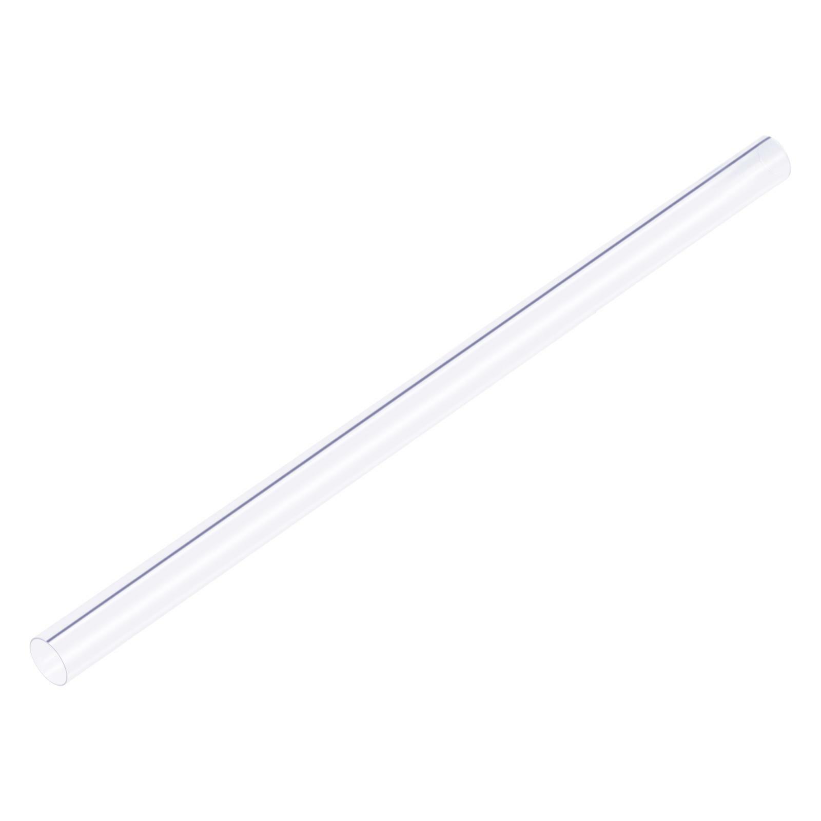 Clear Rigid PVC Pipe 30mm ID x 32mm x 2ft, 0.04" Wall Round Tube Tubing
