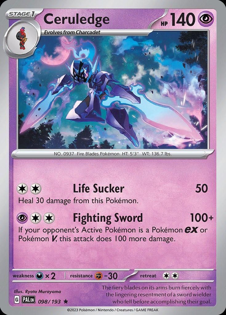 Pokemon Ceruledge (98/290) Paldea Evolved LP HOLO