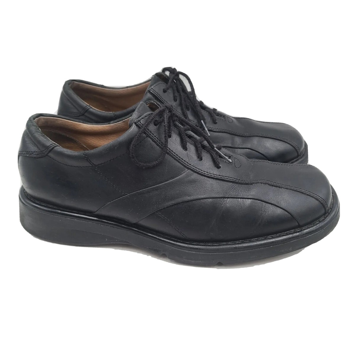 LONDON UNDERGROUND Chivas Black Square Bicycle Toe Casual Oxfords