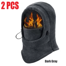 2 Pack Full Face Mask Baclava Neck Warmer Ski Mask Cover Winter Fleece Balaclava