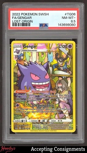 2022 Pokemon TCG Sword & Shield Lost Origin #TG06 Gengar TGUR PSA 8.5 NM-MT+