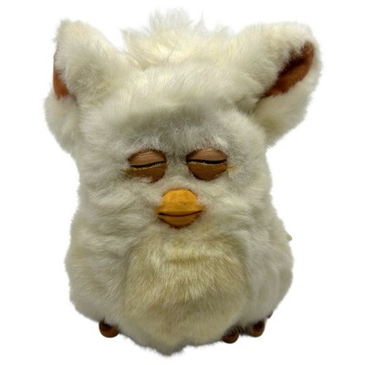 Furby 59294 Marshmallow White Cream Tested Working Broken Battery Door 2005