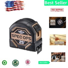 Spec Ops 25-Foot Tape Measure - Military-Grade, Double-Sided Blade Compact De...