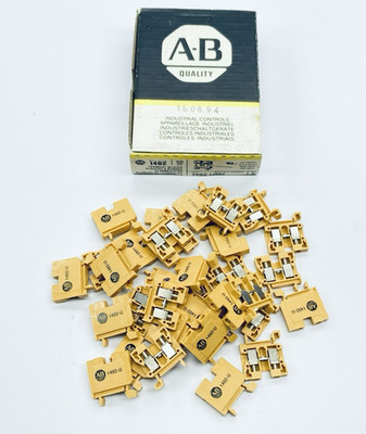 Box Of 34 Allen-Bradley 1492-UM2 Terminal Block DIN Rail Clip 300V 20A 12AWG