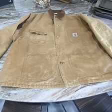 Vintage Carhartt Jacket Duck Canvas Quilt Blanket Lined Barn Chore Coat Sz XXXL