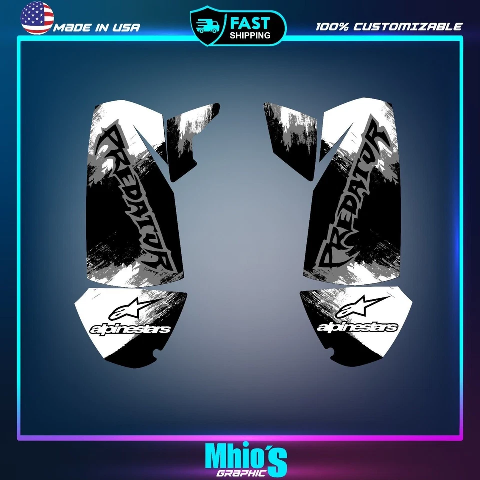 Polaris Predator 500 Grafik Full Decals Sticker Kit ATV - Bild 2 von 4