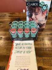 1989 Vintage Clairol Lock 'n Roll BT-1 Hot Hair Curlers Rollers Self Clip 2 Size