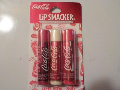 NEW Lip Smacker Coca Cola Best Flavor Forever 3 Pack Lip Balm Full Size