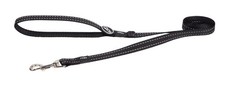 6ft Black Reflective Dog Leash for Medium Dogs 5/8-inch Wide Nylon Leash