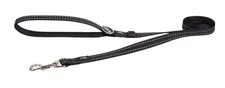 6ft Black Reflective Dog Leash for Medium Dogs 5/8-inch Wide Nylon Leash