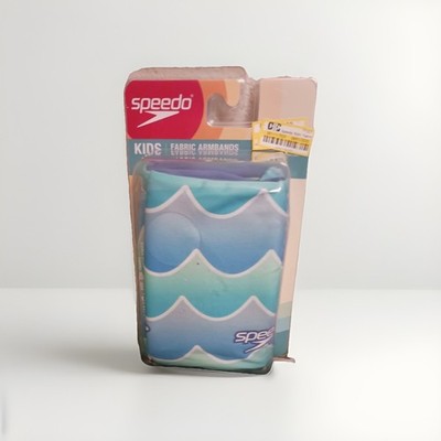 Speedo Kids Begin to Swim Fabric Arm Bands Ages 2-12 Blue 110lb Max.