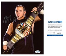 MATT HARDY SIGNED WWE AEW WRESTLER 8x10 PHOTO - ACOA COA