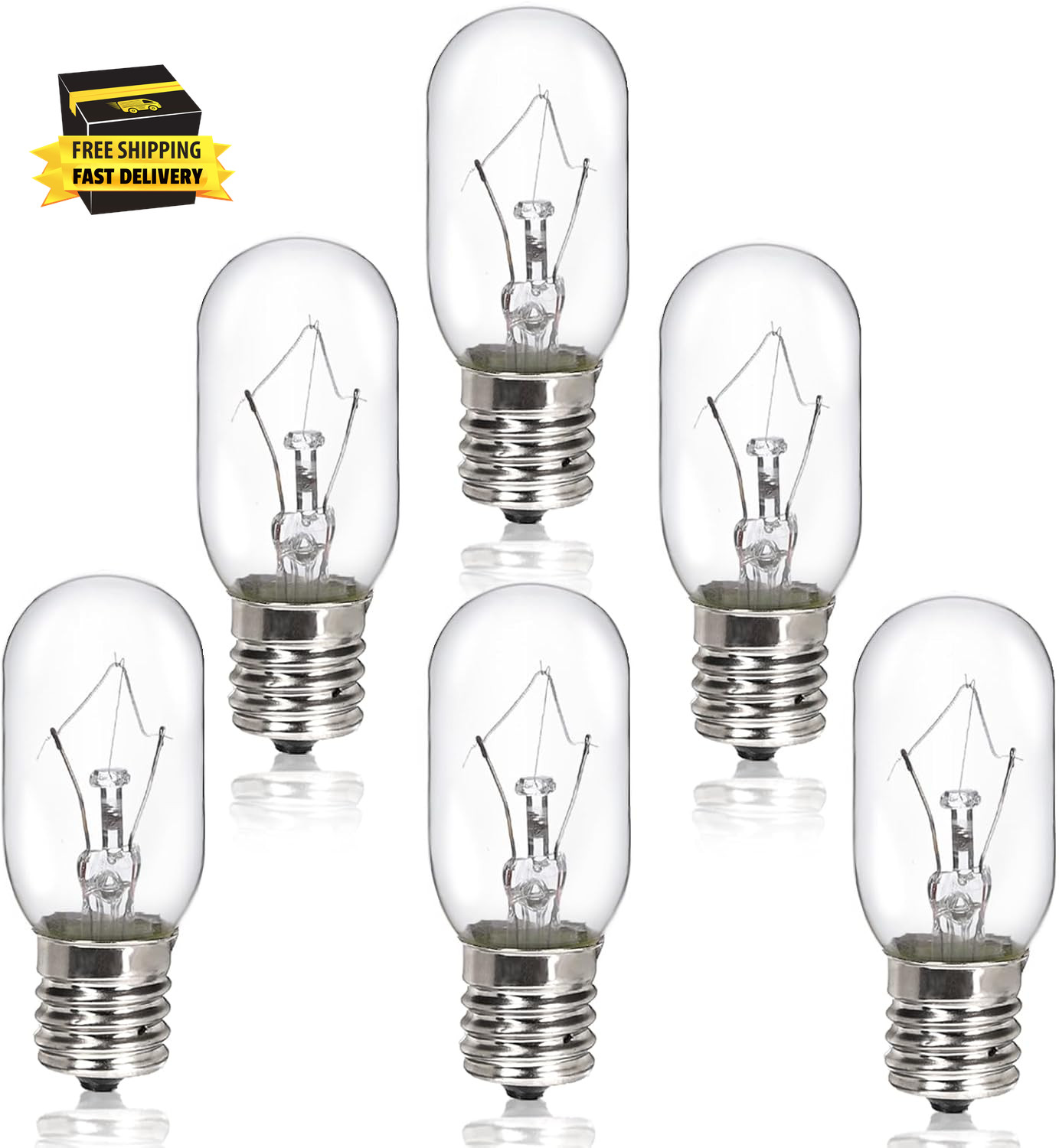 6 Pack Microwave Light Bulb 40 Watt 120V T8 Replacement Ligh