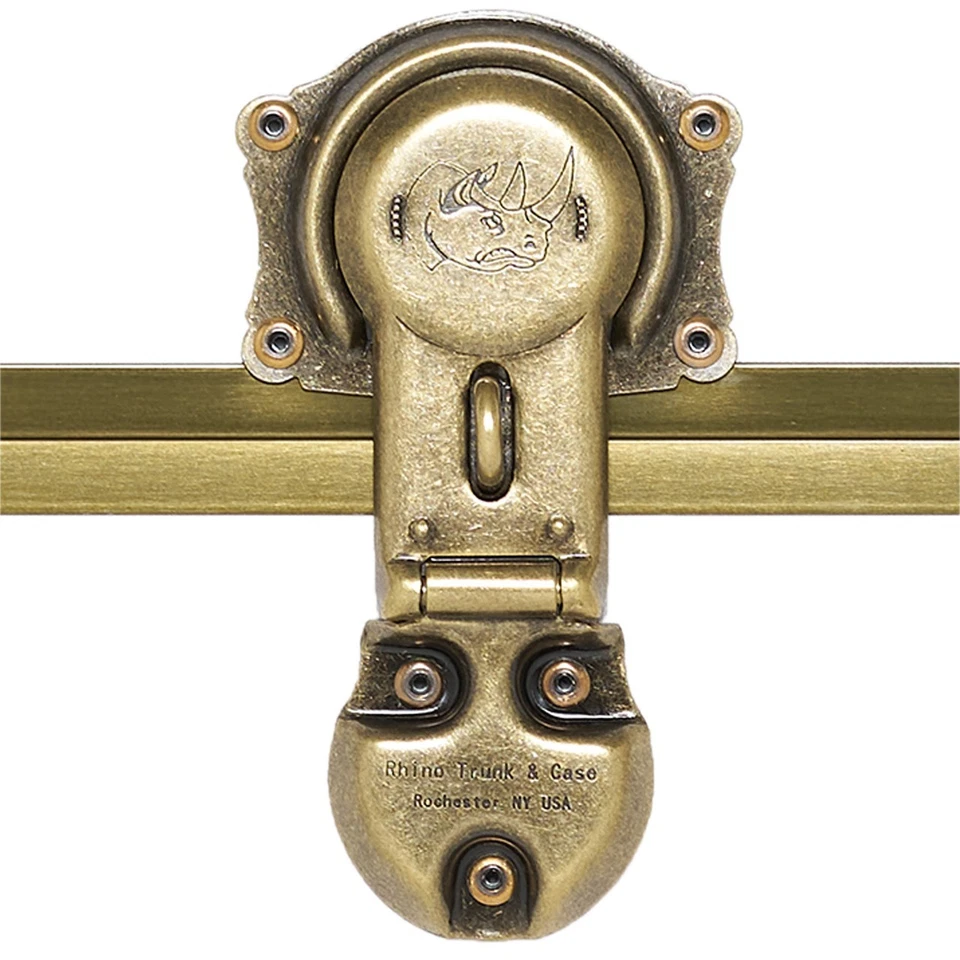 Rhino Storage Trunk Footlocker 34x20x15 with ANTIQUE TRIM USA Made - Image 3 of 4