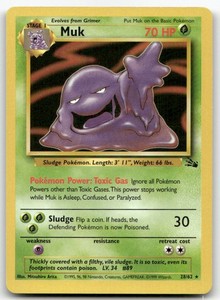 Muk 28/62 Fossil Rare Pokemon TCG
