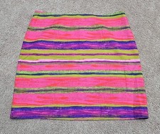 NWT Ann Taylor Pink Purple Green Blue Striped A-Line Skirt Lined Womens Size 14