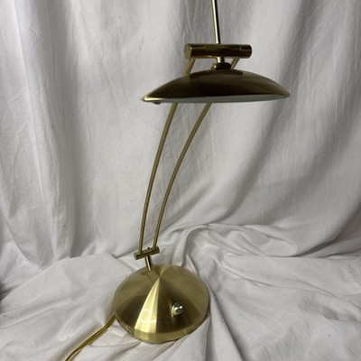 Vintage PostModern Brass Halogen Desk Lamp Lite Source LS3616 Retro 90 s Dimmer