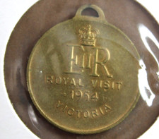 * 1954 ROYAL VISIT MEDAL ELIZABETH AND PHILLIP AUSTRALIA CIRCULATED #WYB54