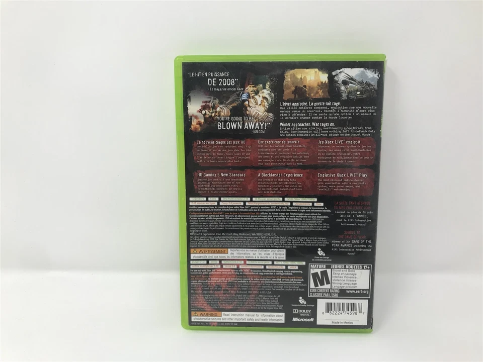 Gears of War 2 - Microsoft Xbox 360 - In Box - NO MANUAL !!  - Image 3 of 4