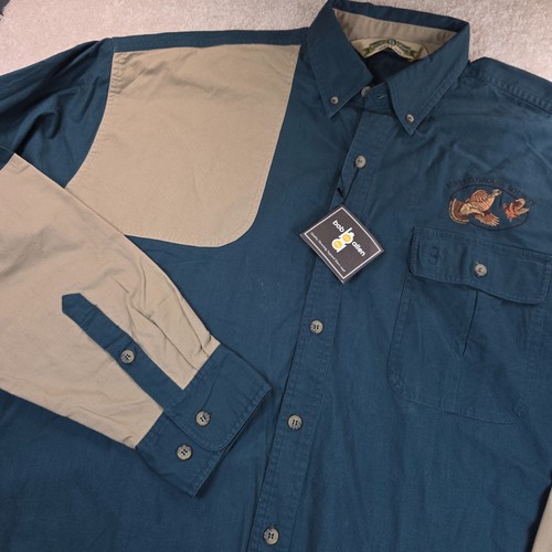 Bob Allen High Prairie Hunting Shirt Mens XL Blue Tan Long Sleeve Outdoor NWT